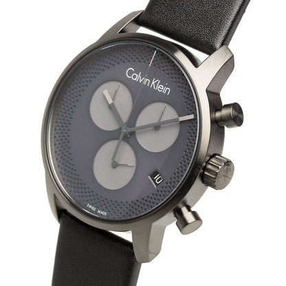 New Swiss Made CALVIN KLEIN City Chronograph Quartz Grey Dial Men's Watch