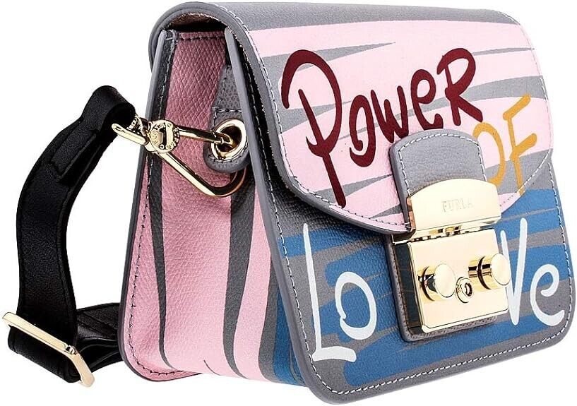 Neu FURLA METROPOLIS MINI UMHÄNGETASCHE – LIMITIERTE AUFLAGE – POWER OF LOVE