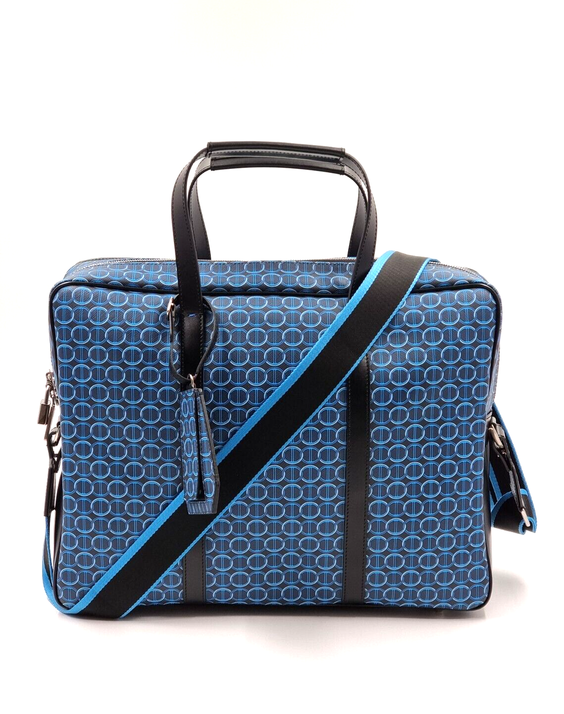 Neu DAVIDOFF COLORAMA BUSINESS TASCHE 2 ZIP - BLAU