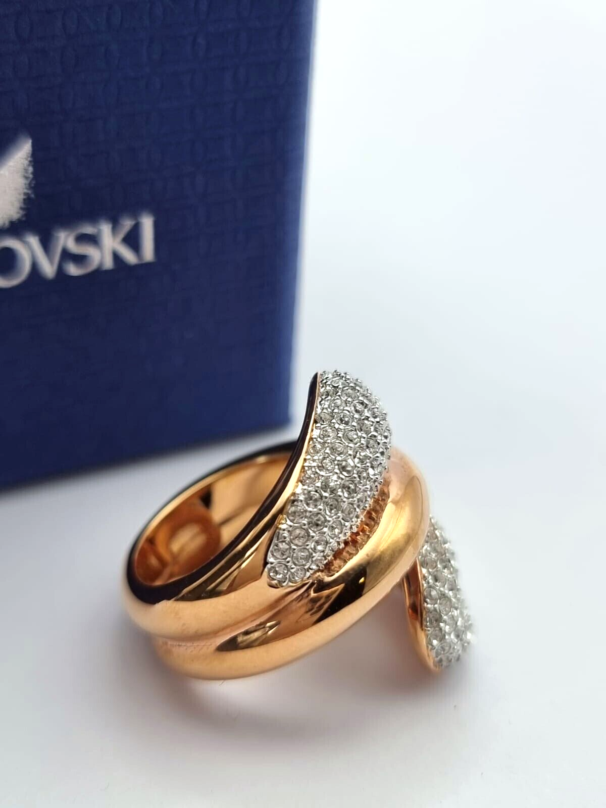 Neu SWAROVSKI EVERY WIDE RING - ROSÉGOLD - GRÖSSE 50