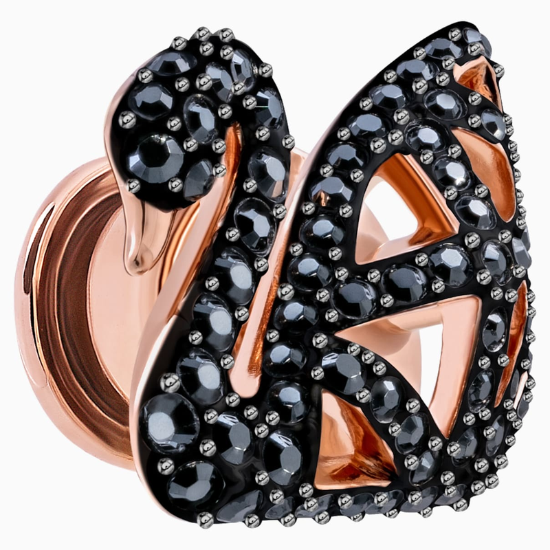 Neue SWAROVSKI SWAN TACK PIN – SCHWARZ/ROSEGOLD