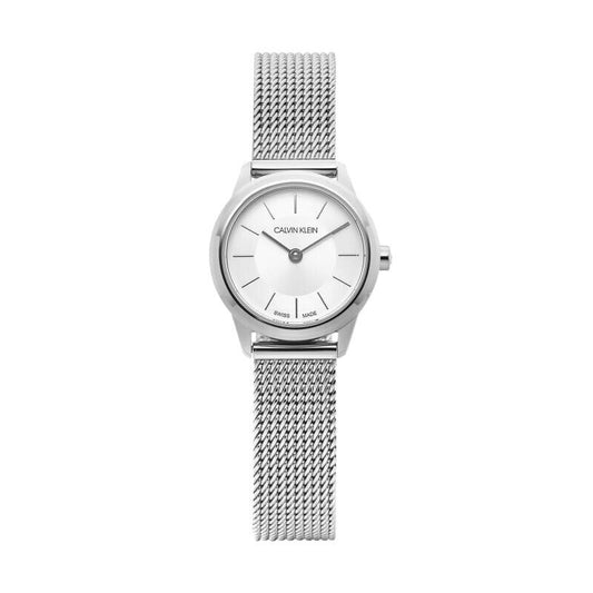 New Swiss Made CALVIN KLEIN Minimal Quartz Silver Dial Ladies Watch