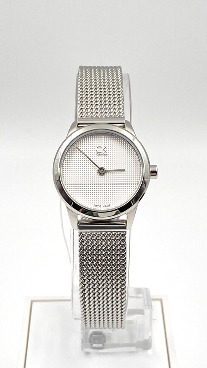 New Swiss Made CALVIN KLEIN Minimal Quartz White Dial Ladies Watch