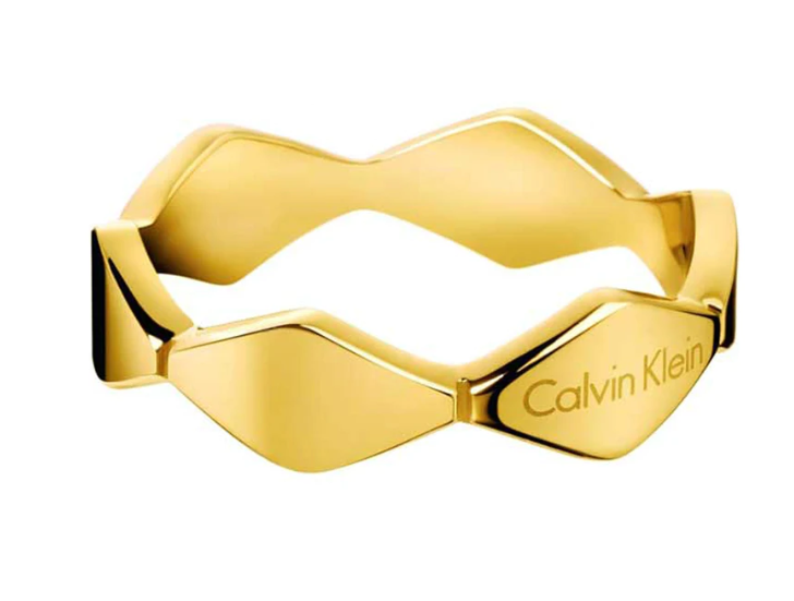 New CALVIN KLEIN SNAKE RING KJ5DJR100108 - GOLD - SIZE 57