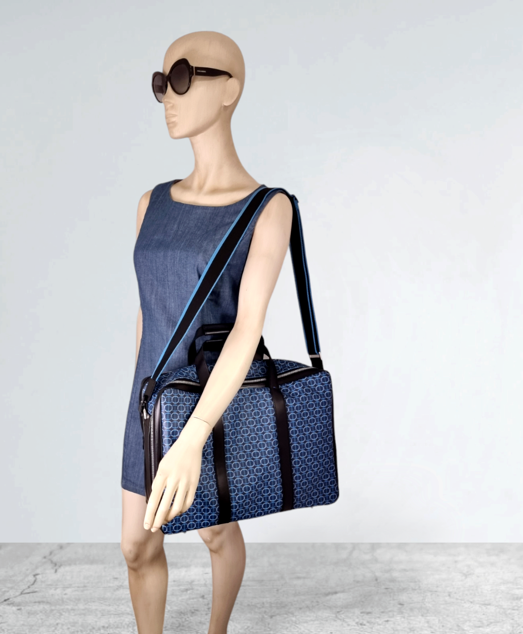 Neu DAVIDOFF LG COLORAMA SOFT SUITCASE 2 REISSVERSCHLÜSSE - BLAU