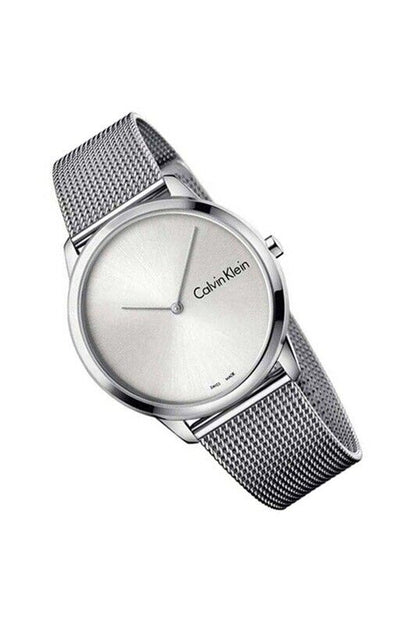 New Swiss Made CALVIN KLEIN Minimal Quartz Silver Dial Men's Watch