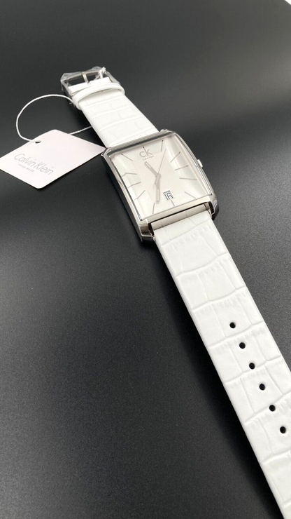 New Swiss Made CALVIN KLEIN Window Silver Dial Men's Watch