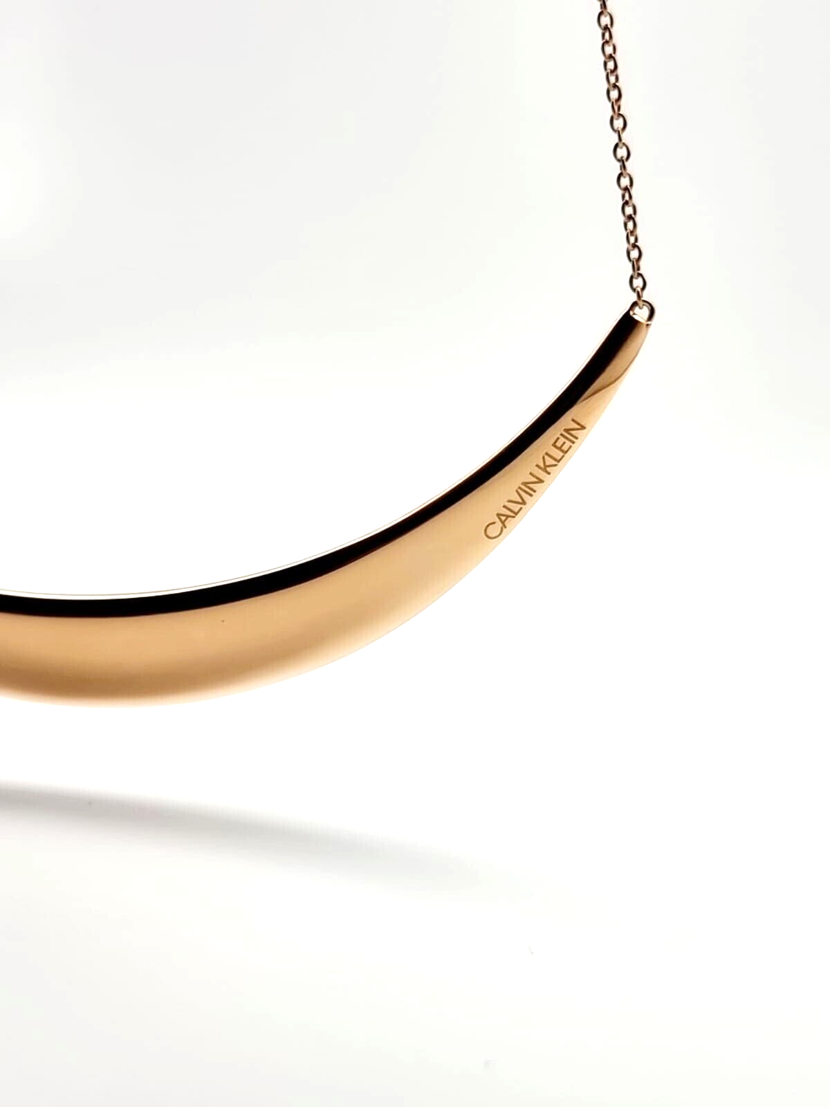 New CALVIN KLEIN GROOVY KJ8QPJ100100 CHOKER NECKLACE - ROSE GOLD