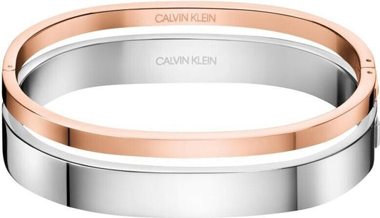 New CALVIN KLEIN HOOK BRACELET SET KJ06PD2002XS - ROSE GOLD/SILVER - XS