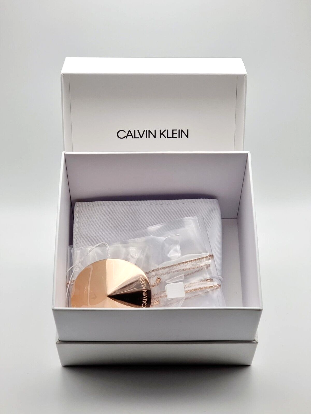 New CALVIN KLEIN SPINNER KJBAPN100100 STAINLESS STEEL NECKALCE - ROSE GOLD