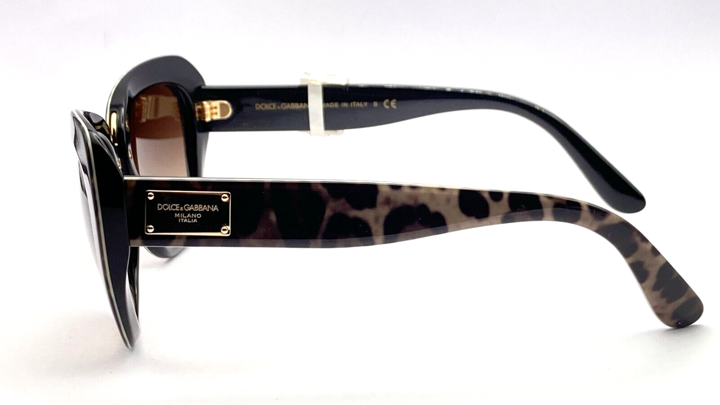 New DOLCE & GABBANA DG4296 1995/13 LEOPRINT SUNGLASSES