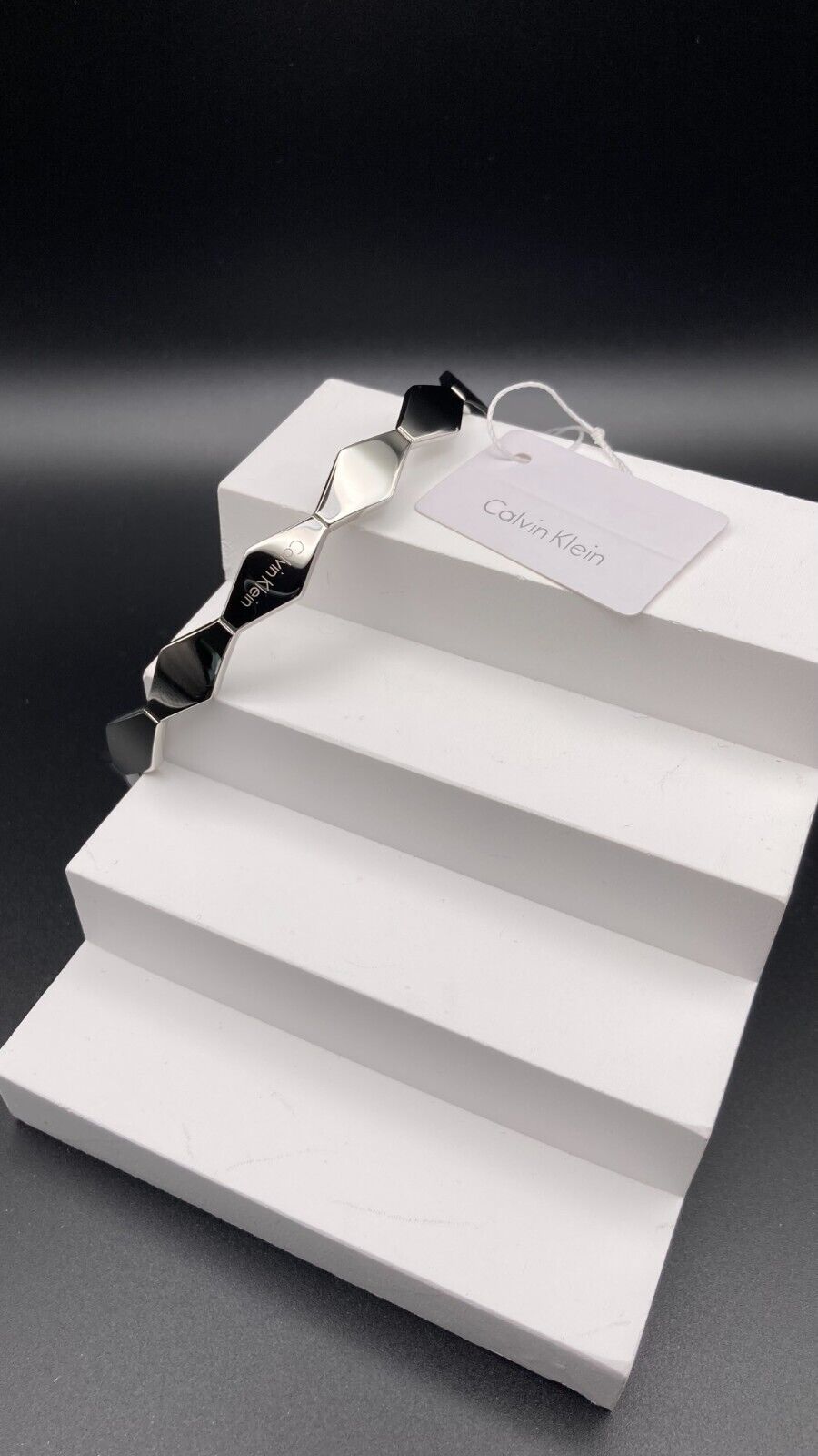 Neu CALVIN KLEIN SNAKE ARMREIF KJ5DMD00010M EDELSTAHL - SILBER - GRÖSSE M