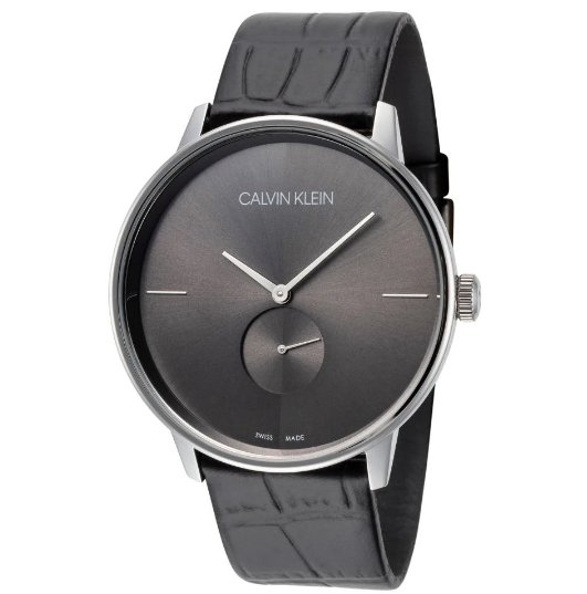 New Swiss Made CALVIN KLEIN Accent Black Dial Men's Quartz Watch