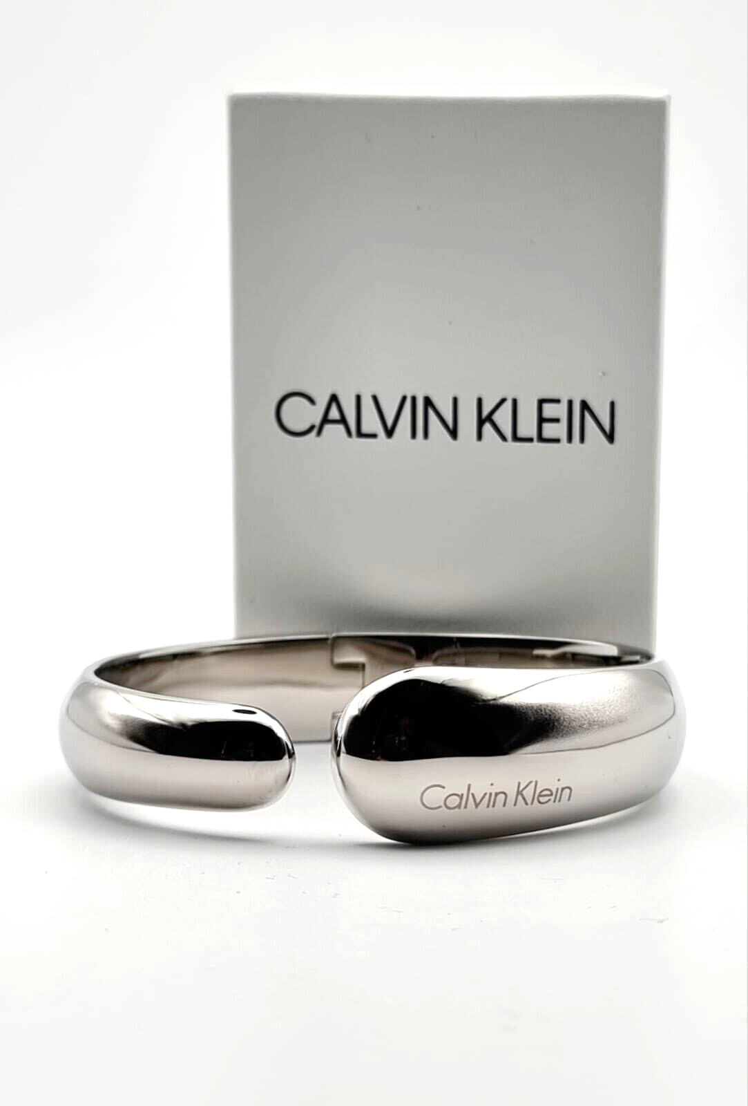 New CALVIN KLEIN INFORMAL KJ6GMD0001XS STAINLESS STEEL SILVER BANGLE - SIZE XS