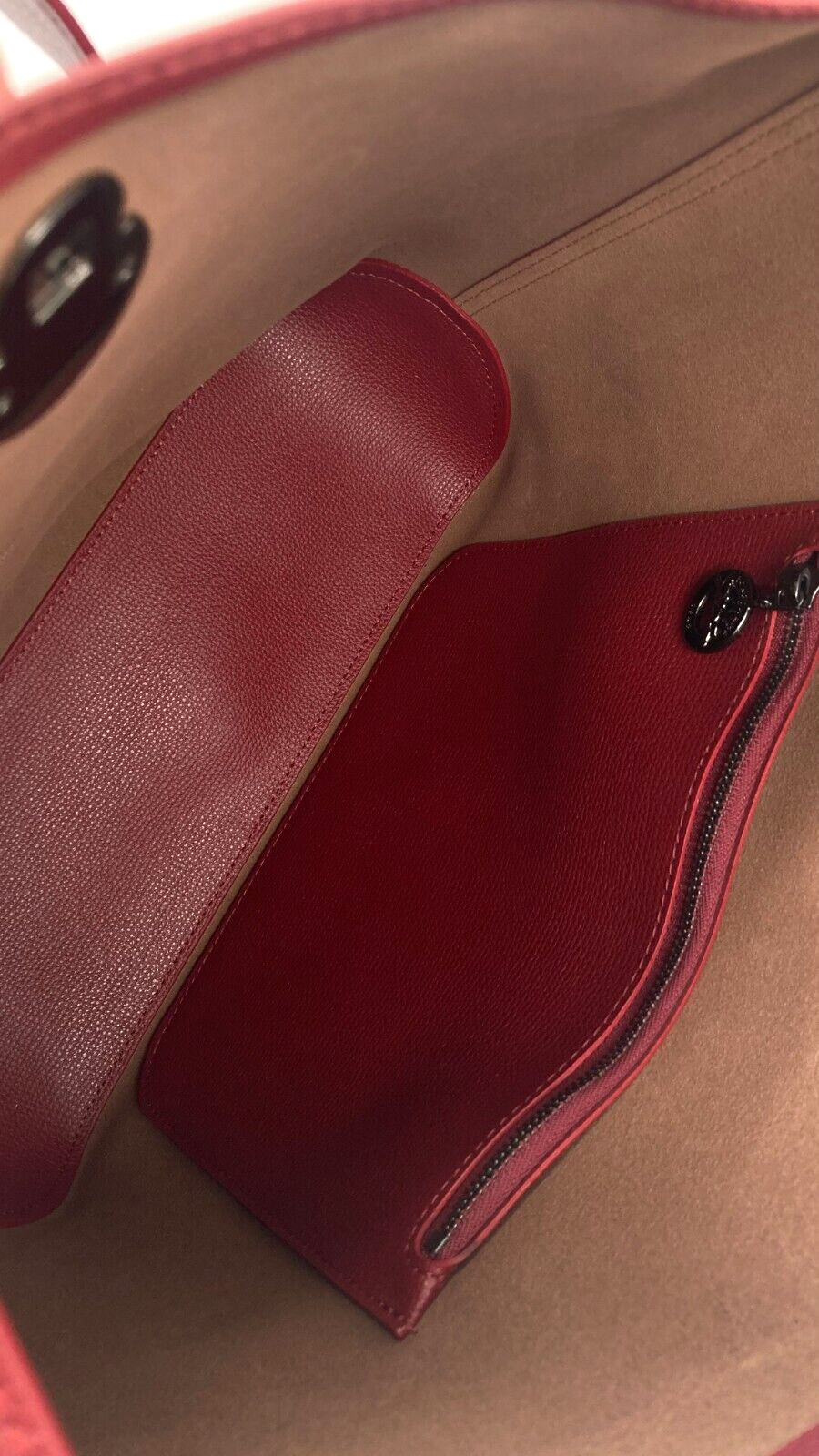 LONGCHAMP SHOP-IT HOBO BAG M - GARNET RED