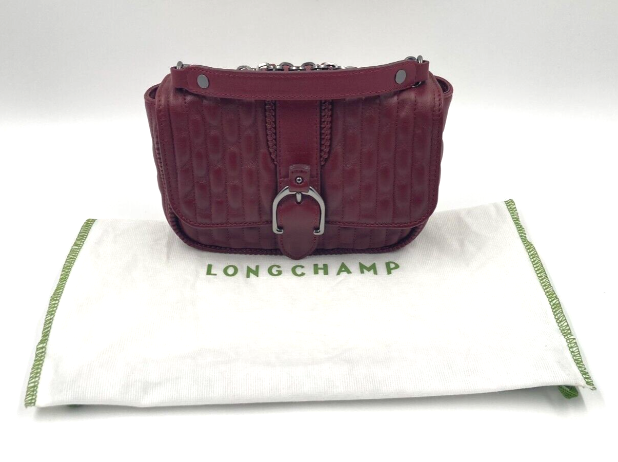 LONGCHAMP AMAZONE MATELASSE CROSS BODY - S - BURGUNDY