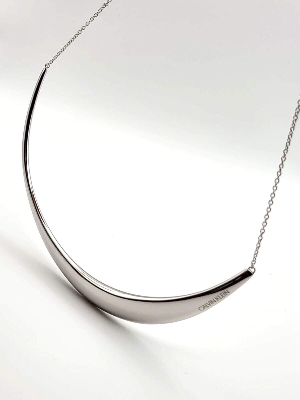 New CALVIN KLEIN GROOVY KJ8QMJ000100 CHOKER NECKLACE - SILVER