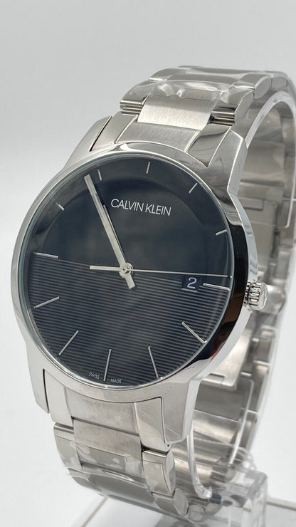 New Swiss Made CALVIN KLEIN City Quartz Black Dial Men's Watch