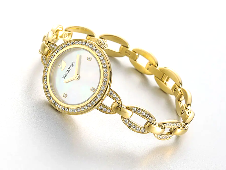 New SWAROVSKI AILA MINI 28MM WATCH 28 MM - GOLD