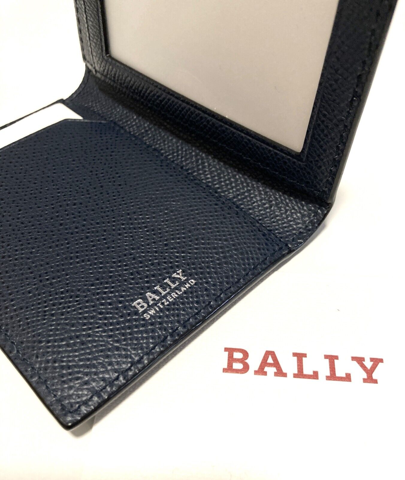 New BALLY SAFFIANO LEATHER - TARDS.LT/17 - CARD HOLDER - NAVY