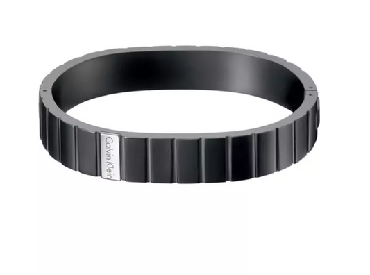 New CALVIN KLEIN PLATE KJ5SBD28010L STAINLESS STEEL BLACK PVD  - L