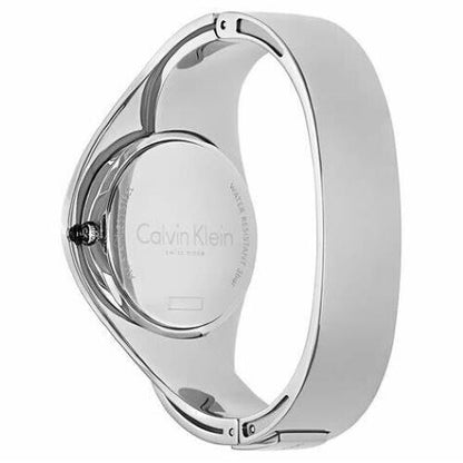 New Swiss Made CALVIN KLEIN Senses Silver Dial Small Bangle Ladies Watch