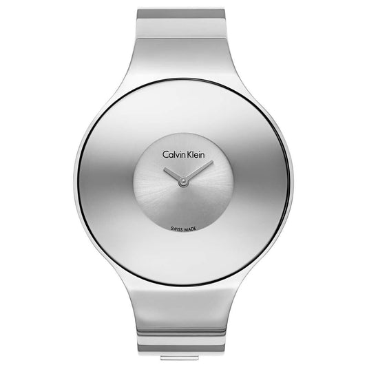 New Swiss Made CALVIN KLEIN Seamless White Dial Small Bangle Ladies Watch