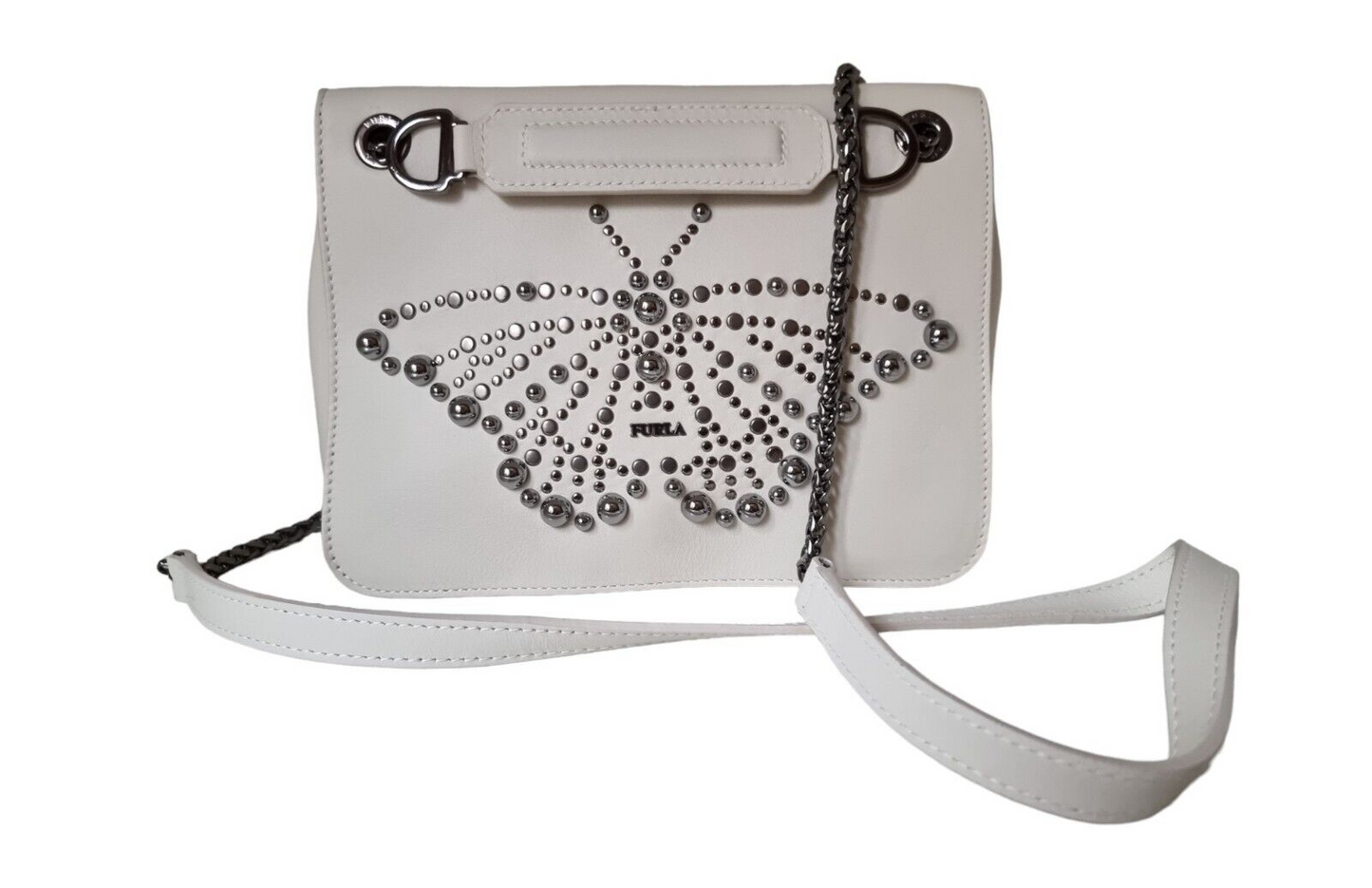 Neu FURLA GEMMA S TASCHE ECRU