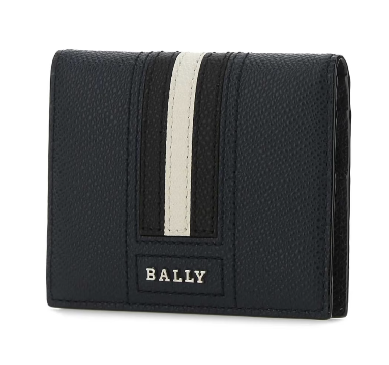 New BALLY SAFFIANO LEATHER - TARDS.LT/17 - CARD HOLDER - NAVY