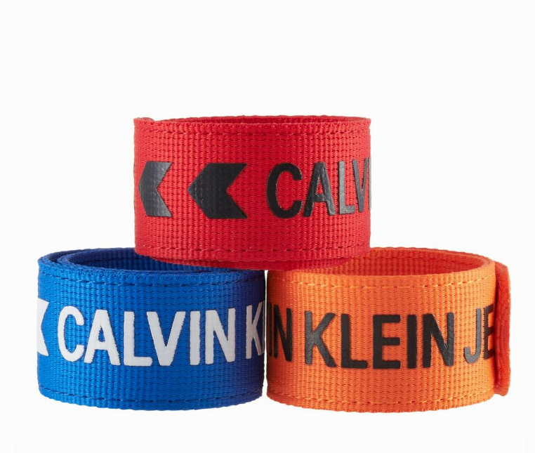 New CALVIN KLEIN JEANS HIT&FUN KJJLDB850200 BRACELETS - ORANGE/RED/BLUE