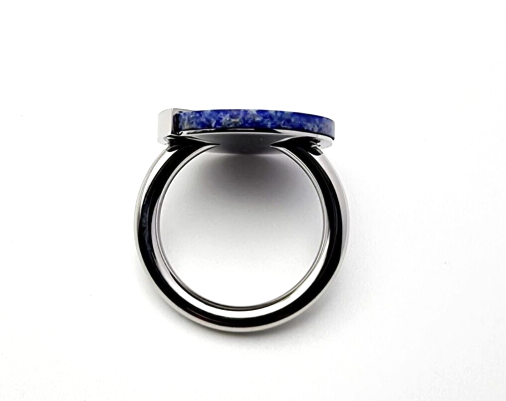 New CALVIN KLEIN SPICY KJ8RLR040208 RING - BLUE STONE - SIZE 57