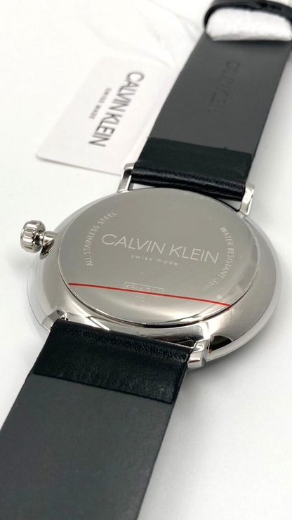 New Swiss Made CALVIN KLEIN High Noon Quartz Silver Dial Men's Watch