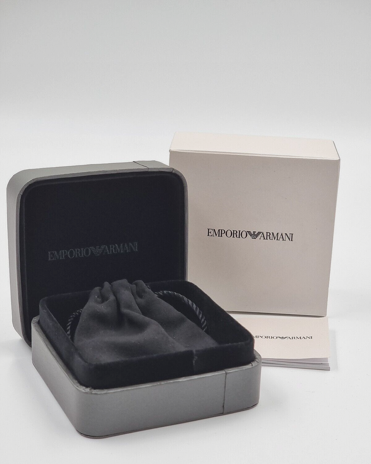 Neu EMPORIO ARMANI HERREN LEDERARMBAND EGS2404001 - BRAUN