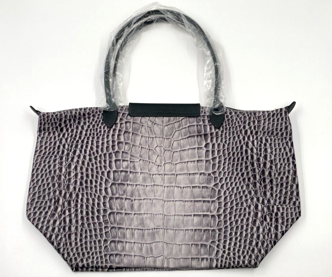 LONGCHAMP LE PLIAGE CROC PRINT TOTE - LARGE