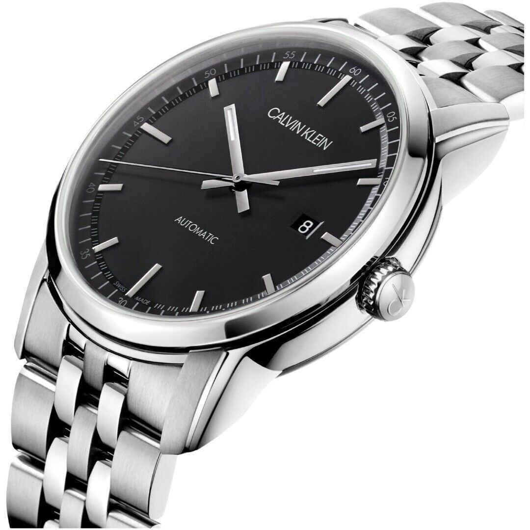 New Swiss Made CALVIN KLEIN Infinite Automatic Black Dial Men's Watch