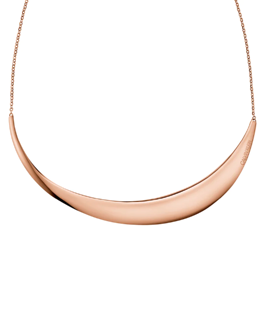 New CALVIN KLEIN GROOVY KJ8QPJ100100 CHOKER NECKLACE - ROSE GOLD