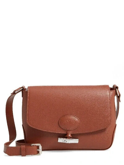 LONGCHAMP ROSEAU LEATHER XBODY BAG - CARAMEL