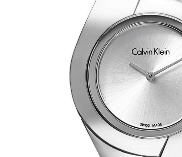 New Swiss Made CALVIN KLEIN Sensual Silver Dial Medium Bangle Ladies Watch