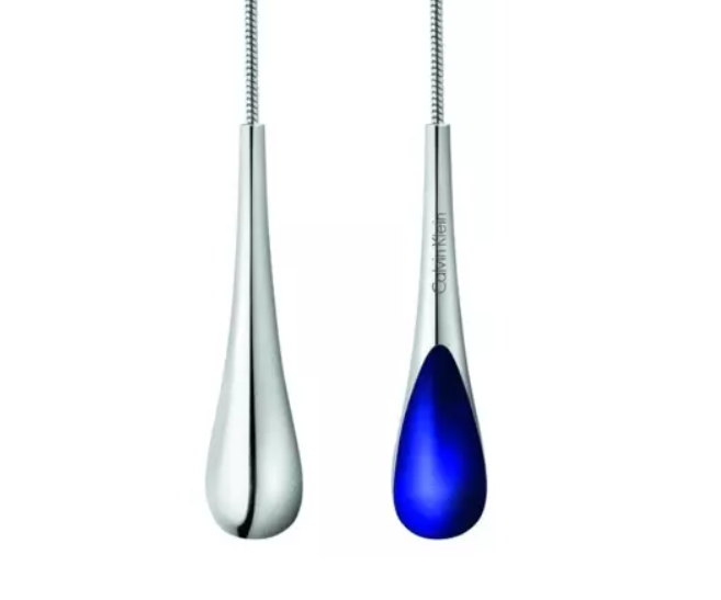 New CALVIN KLEIN ELLIPSE DROP EARRINGS KJ3QLE020100 - SILVER/BLUE