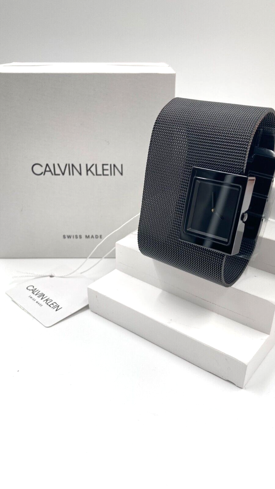 New Swiss Made CALVIN KLEIN Ladies Black Dial Watch