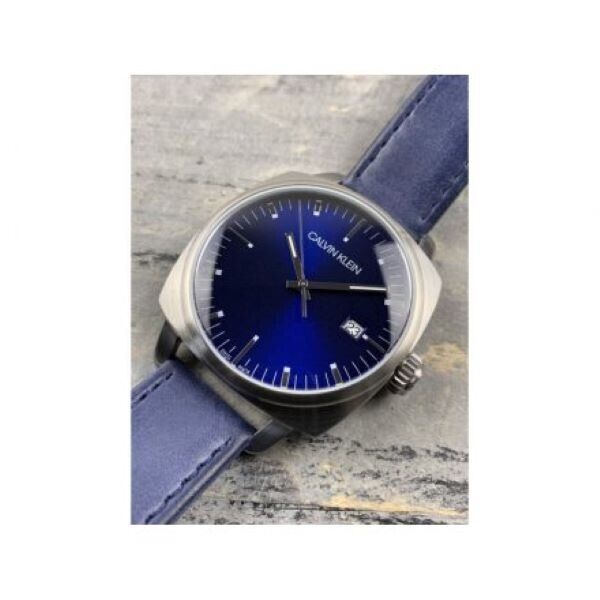 New Swiss Made CALVIN KLEIN Fraternity Quartz Blue Dial Men's Watch