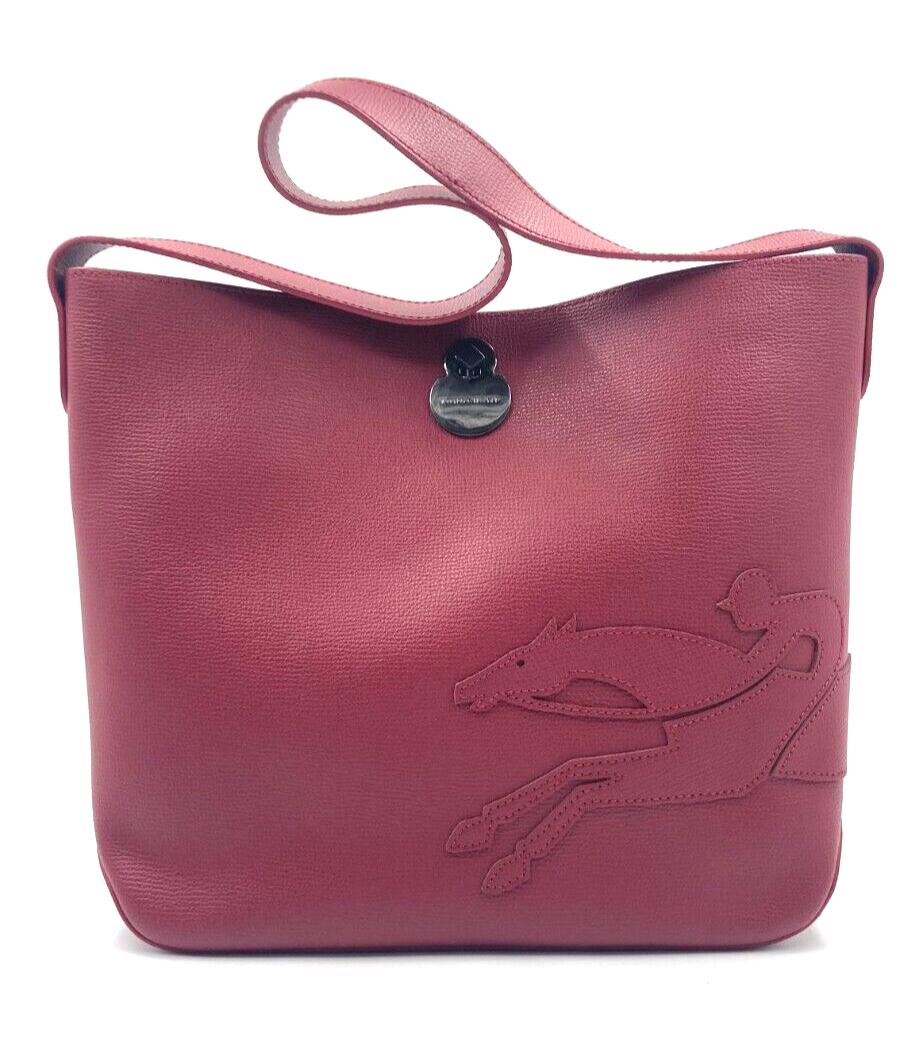 LONGCHAMP SHOP-IT HOBO BAG M - GARNET RED