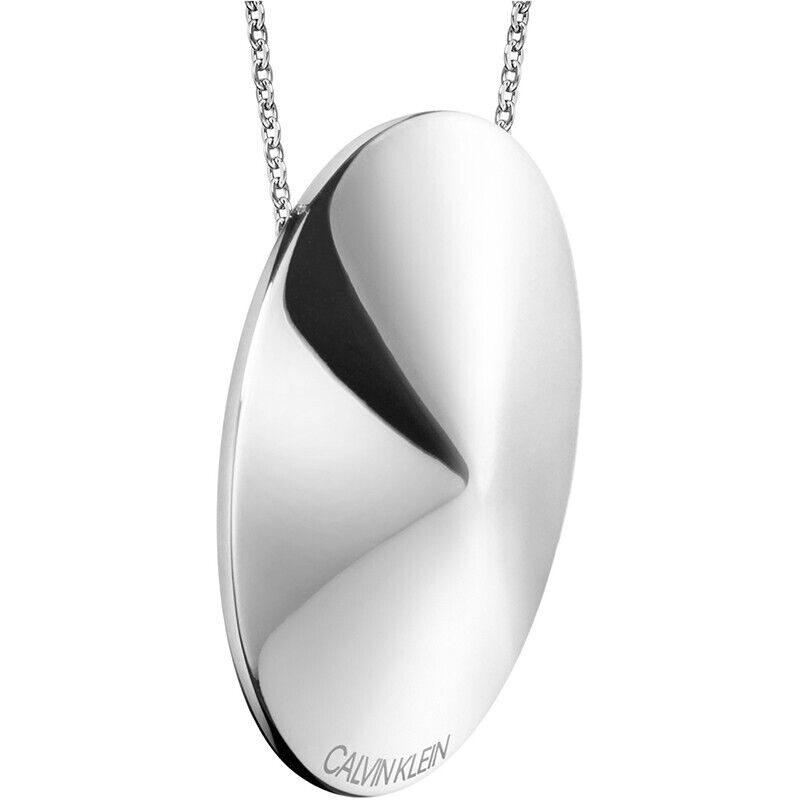 New CALVIN KLEIN STAINLESS STEEL SPINNER NECKLACE KJBAMN000100 - SILVER