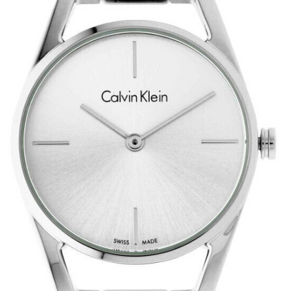 New Swiss Made CALVIN KLEIN Dainty Quartz Silver Dial Ladies Watch