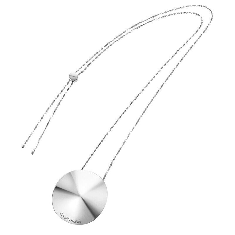 New CALVIN KLEIN STAINLESS STEEL SPINNER NECKLACE KJBAMN000100 - SILVER