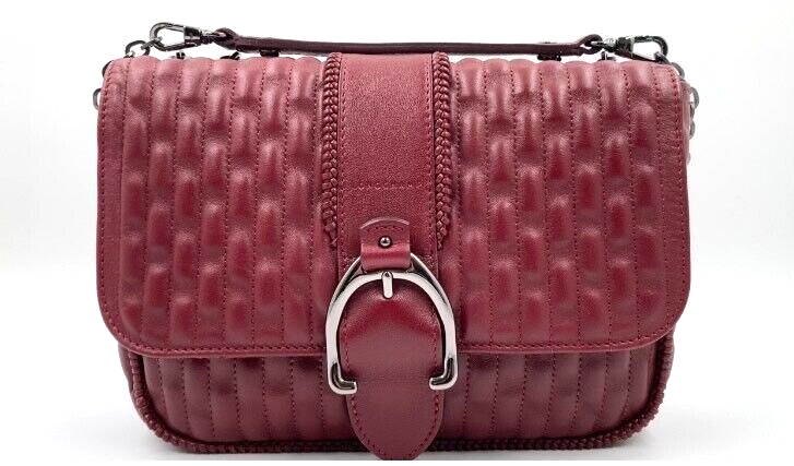 LONGCHAMP AMAZONE MATELASSE SHOULDER BAG - M - BURGUNDY