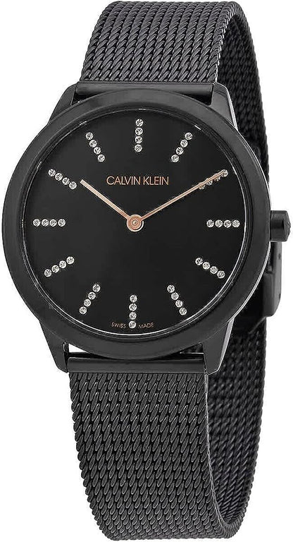 New Swiss Made CALVIN KLEIN Quartz Black Dial Ladies Watch