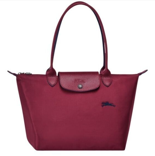 New LONGCHAMP LE PLIAGE CLUB SHOULDER BAG LARGE - GARNET RED