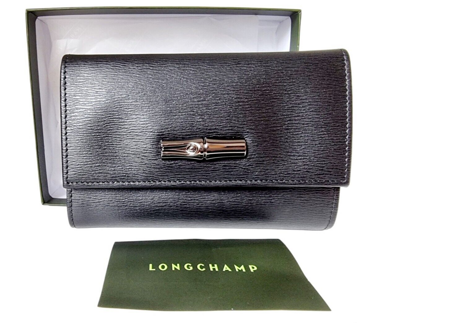 LONGCHAMP ROSEAU Compact Wallet - Black