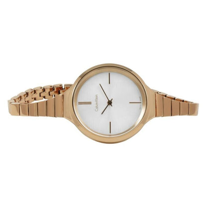 New Swiss Made CALVIN KLEIN Lively Silver Dial Rose Gold-tone LadiesWatch